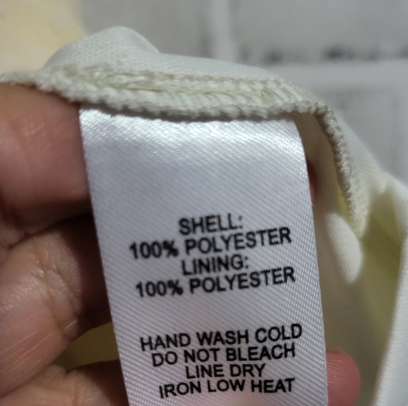 Lulu's Be a Dear Swiss Dot Tie Front Skater Dress Cream size S - Picture 7 of 7